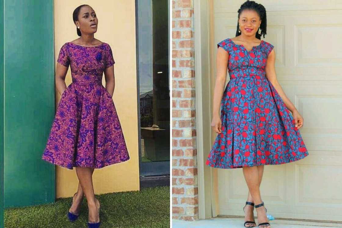Short flare gown styles Short flare gown styles