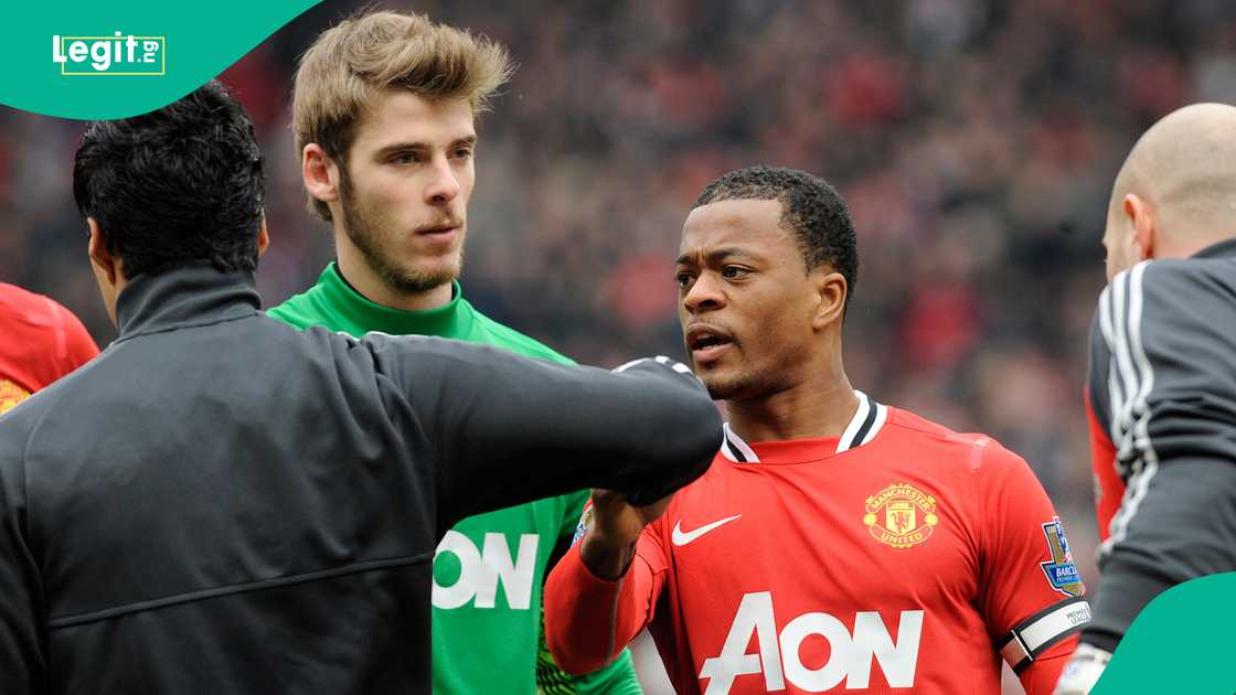Luis Suarez, Patrice Evra, Liverpool, Manchester United. Luis Suarez, Patrice Evra, Liverpool, Manchester United.