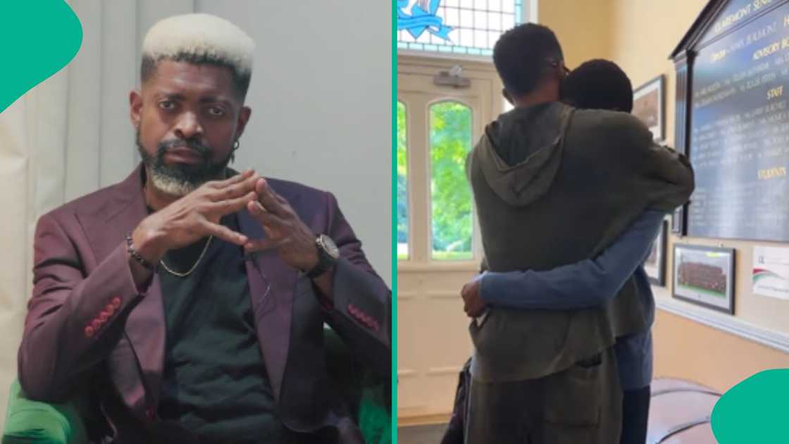 Basketmouth's son goes off to college. Basketmouth's son goes off to college.
