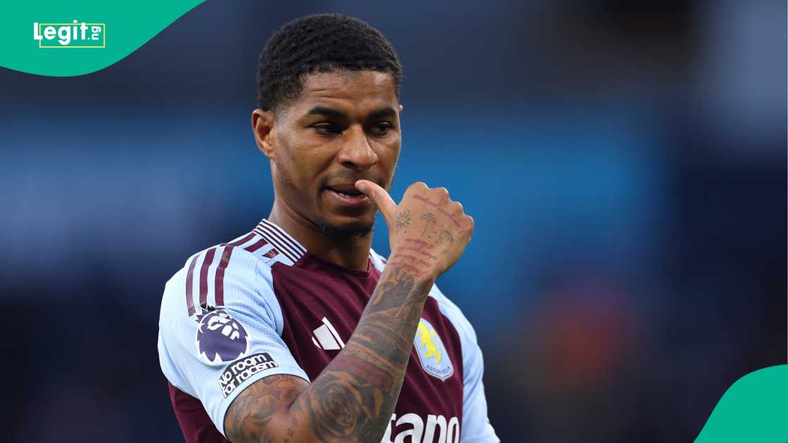 Marcus Rashford, Aston Villa, Manchester City, Etihad Stadium, Manchester, England, Premier League Marcus Rashford, Aston Villa, Manchester City, Etihad Stadium, Manchester, England, Premier League