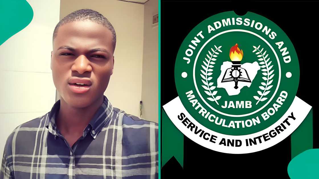 Man captures a JAMB 2026 candidate reading seriously on exam day.