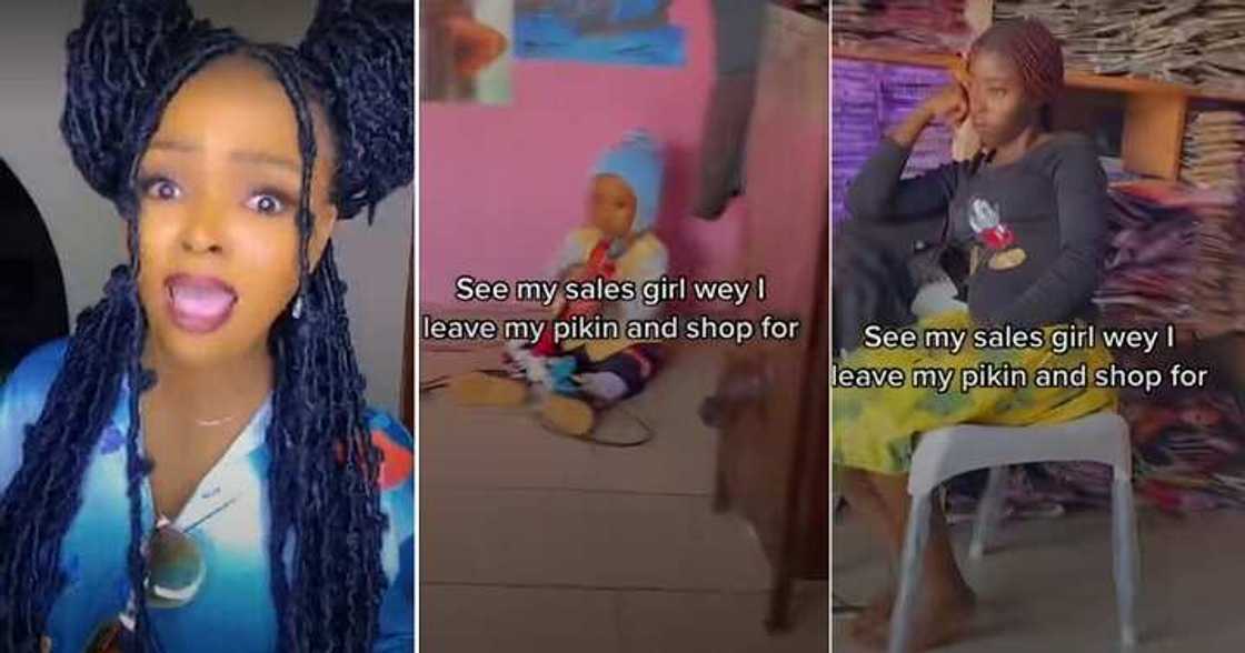 Mum leaves her child with sales girl, sleeping on duty Mum leaves her child with sales girl, sleeping on duty