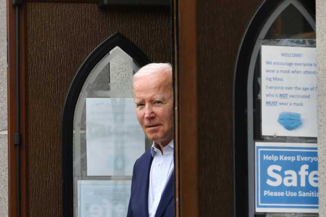 US President Joe Biden, shown here leaving a church in Delaware on July 9, 2022, said he is seeking to strengthen the US "partnership" with Saudi Arabia