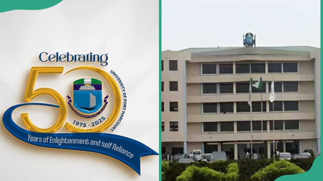 University of Port Harcourt celebrating 50 years and it's main administrative building. University of Port Harcourt celebrating 50 years and it's main administrative building.