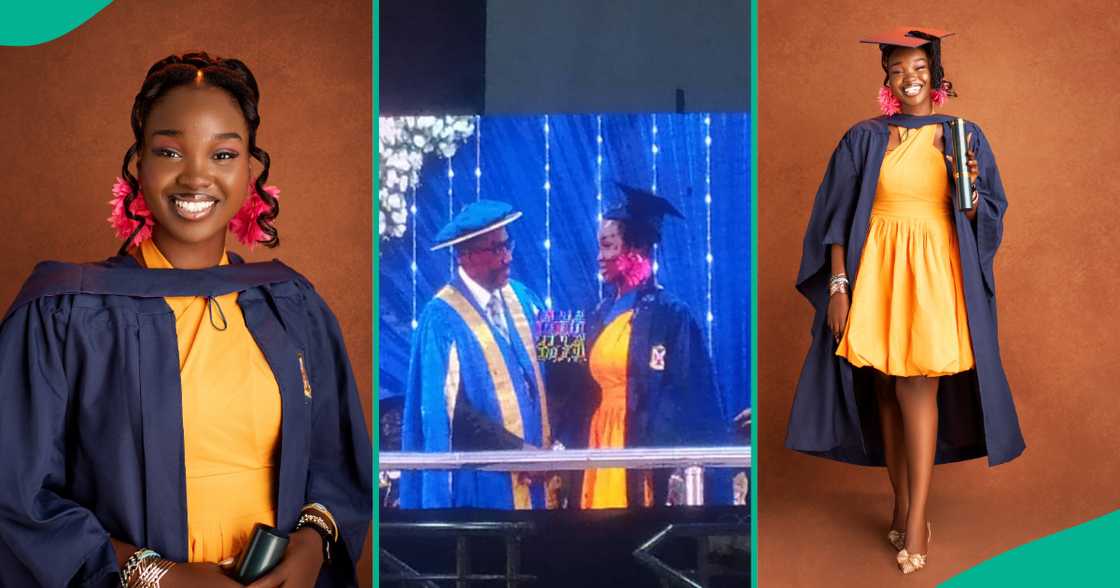 Ajayi Crowther University graduate receives her prize as she emerges best graduating female student