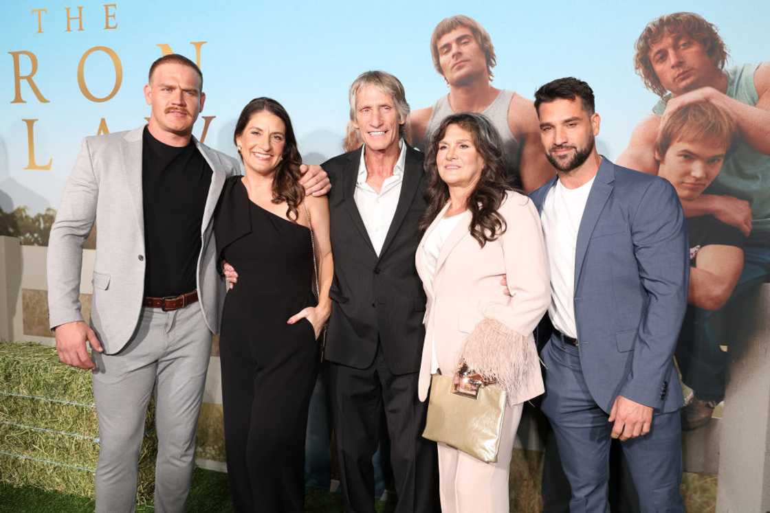 Kevin Von Erich's family posing for a photo