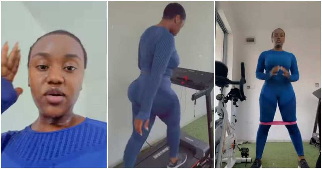 Davido's Chioma working out in the gym Davido's Chioma working out in the gym