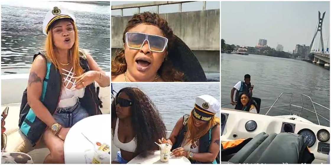 Friends trick Iyabo Ojo out of mansion, surprise her with boat cruise for birthday Friends trick Iyabo Ojo out of mansion, surprise her with boat cruise for birthday