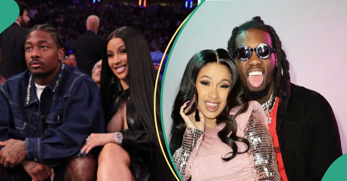 Cardi B and Stefon Diggs, Cardi B and Offset Cardi B and Stefon Diggs, Cardi B and Offset