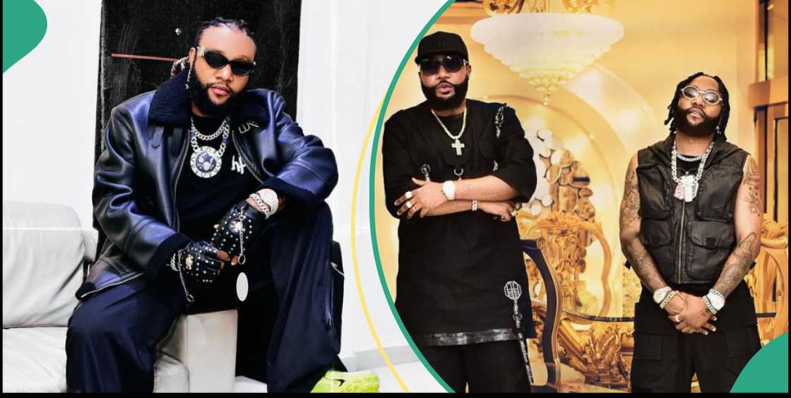 Singer Kcee and brother E-money show up in lush lion head attire