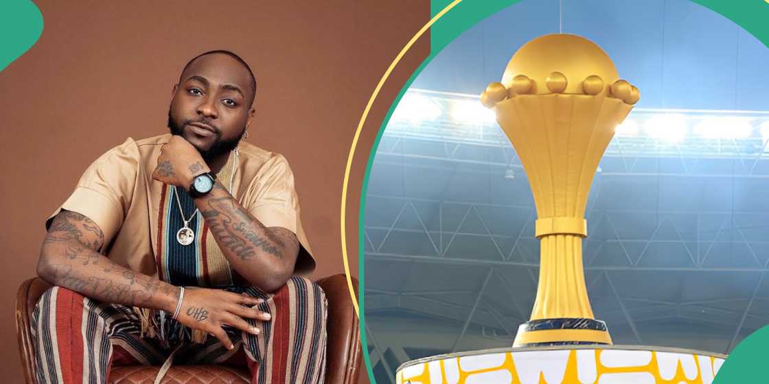 Davido AFCON 2025 final prediction, Nigerian superstar supports Super Eagles, Davido Nigeria vs Tanzania bet, Davido performs at AFCON concert, Social media reacts to Davido’s AFCON picks, Davido shares betting slip online.