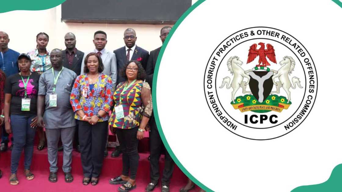 Nigeria's ICPC logo and its officials Nigeria's ICPC logo and its officials