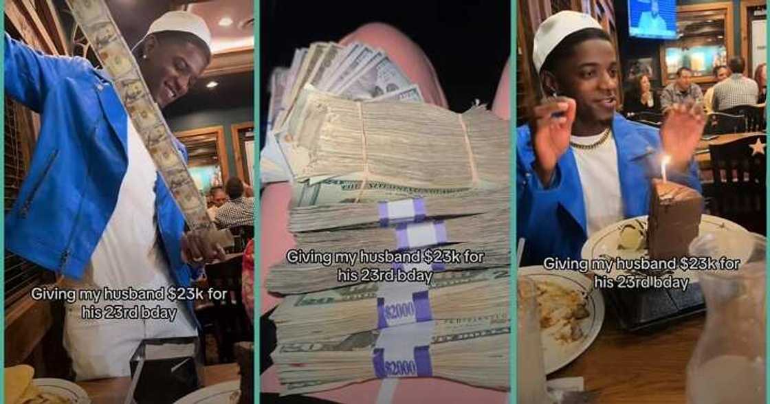 Woman surlrises husband with $23k on birthday Woman surlrises husband with $23k on birthday