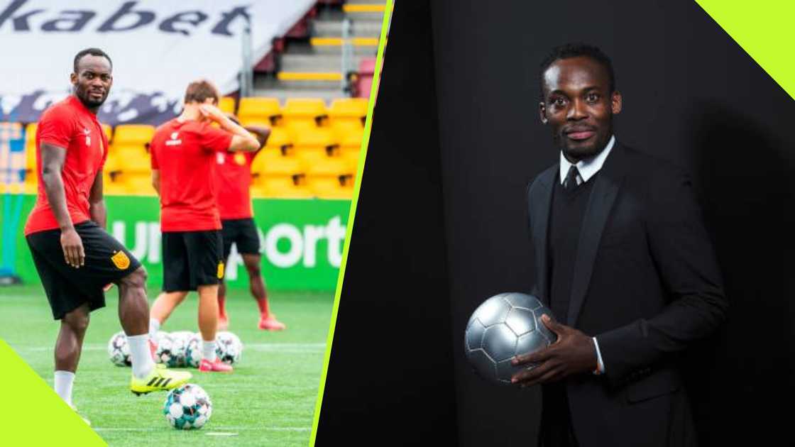 Michael Essien completes a UEFA course.