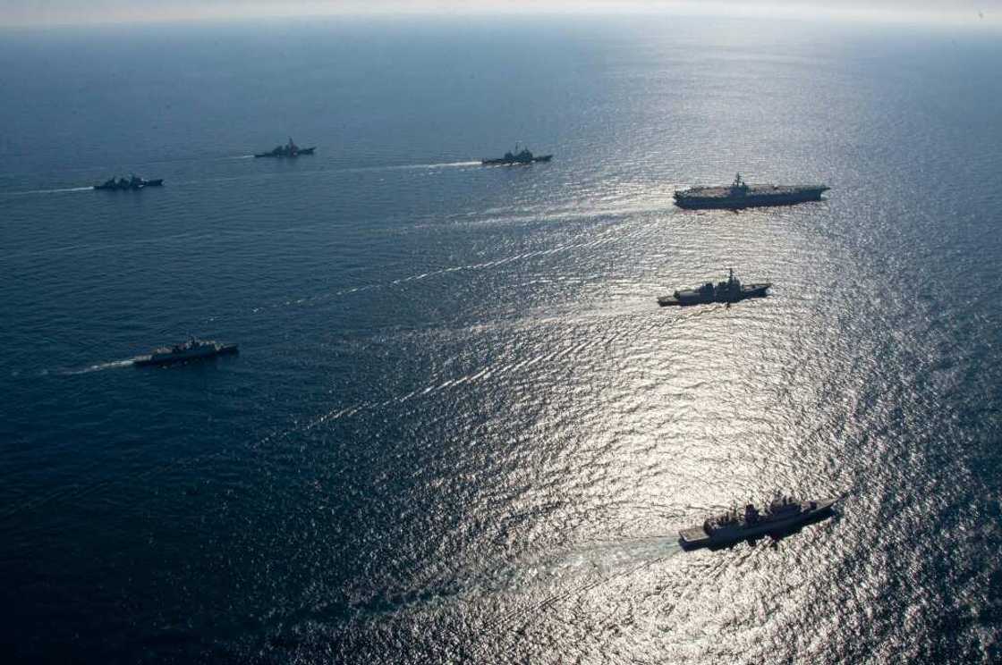 US and South Korean warships conduct combined naval exercises amid rising tensions on the peninsula between Seoul and North Korea late last month US and South Korean warships conduct combined naval exercises amid rising tensions on the peninsula between Seoul and North Korea late last month