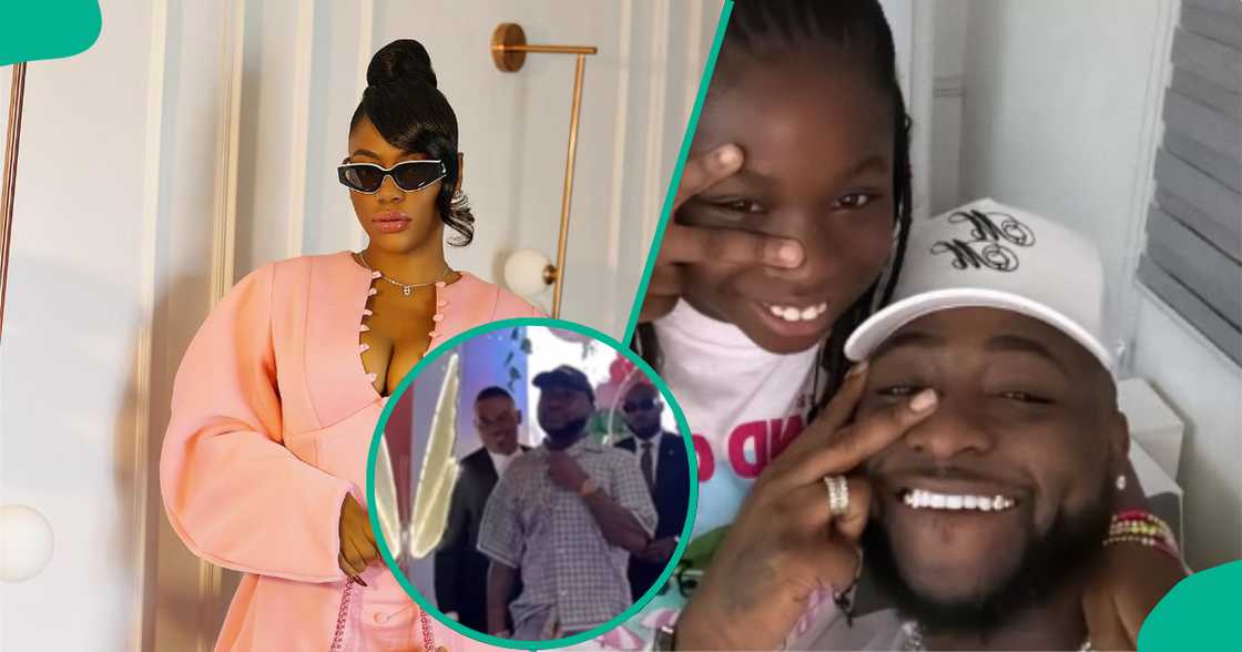 Video as Davido and Sophia Momodu take pictures with Imade. Video as Davido and Sophia Momodu take pictures with Imade.