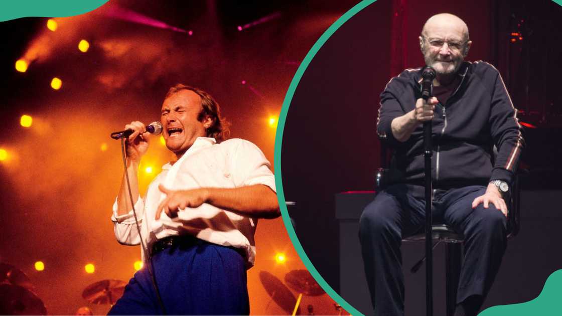 Phil Collins performing live on stage Phil Collins performing live on stage