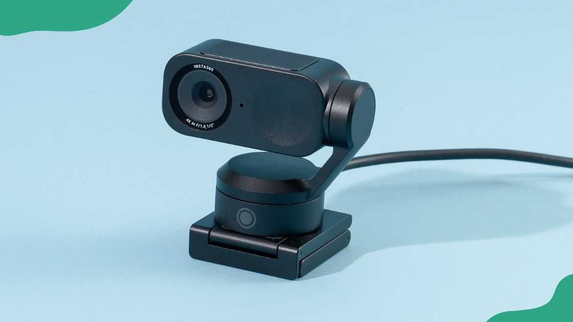 A black webcam A black webcam