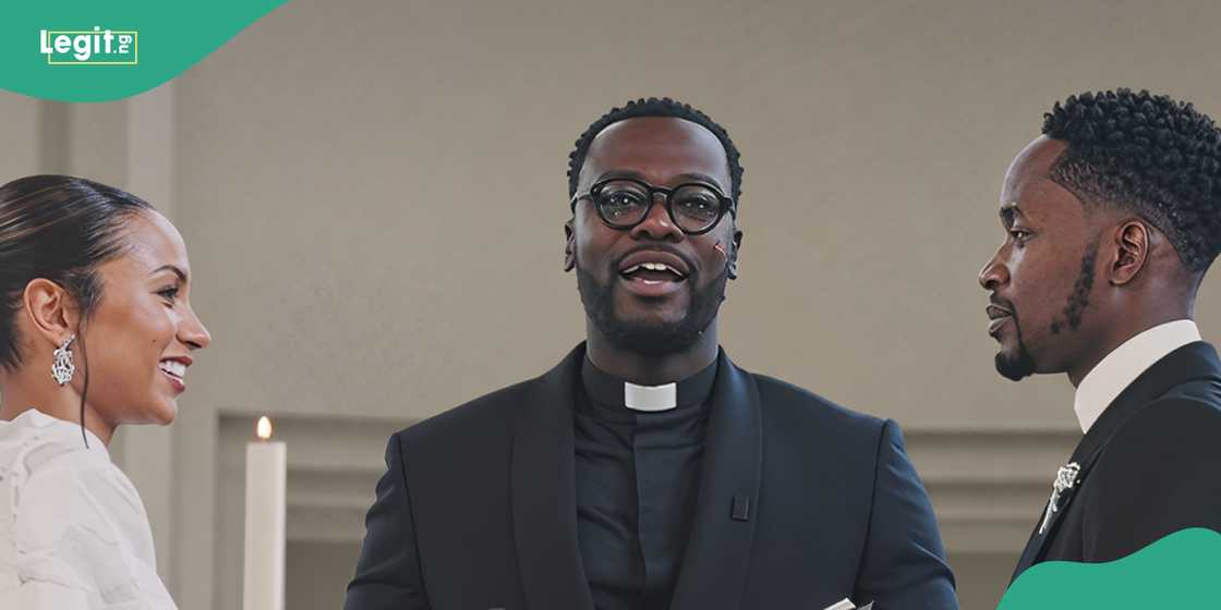 Fan droll over Temi and Mr Eazi as they watch their church wedding video Fan droll over Temi and Mr Eazi as they watch their church wedding video