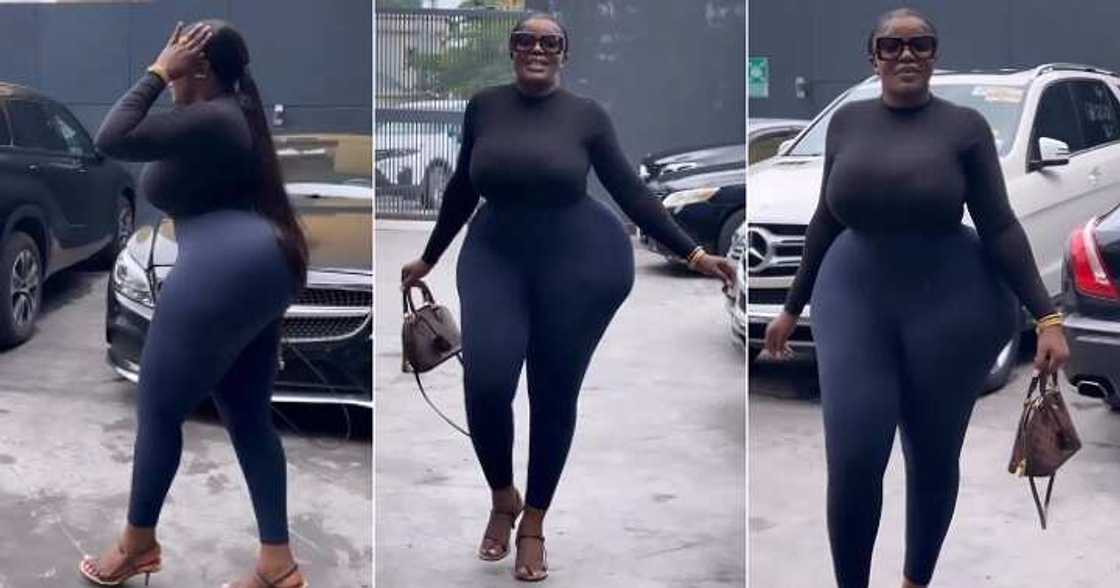 Black lady with fine shape causes buzz Black lady with fine shape causes buzz