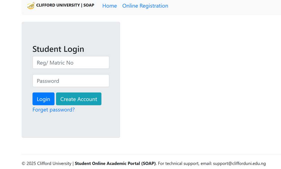 Clifford University Student admission portal Clifford University Student admission portal