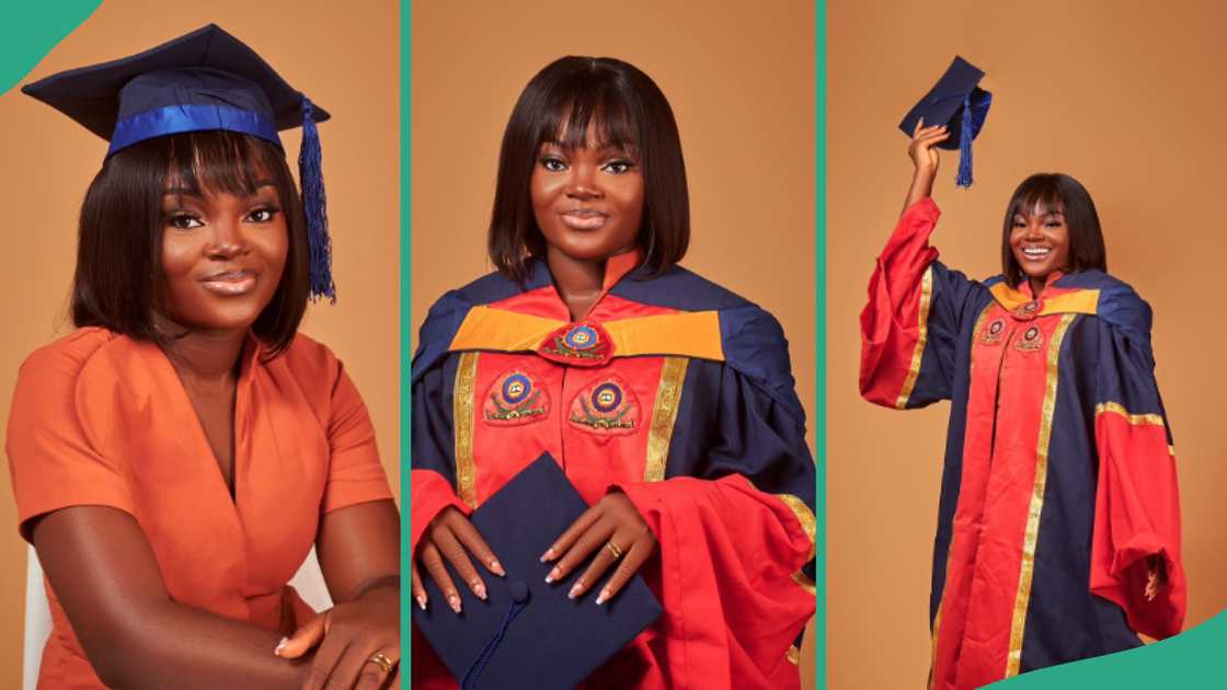 Lady graduates from Bowen University.