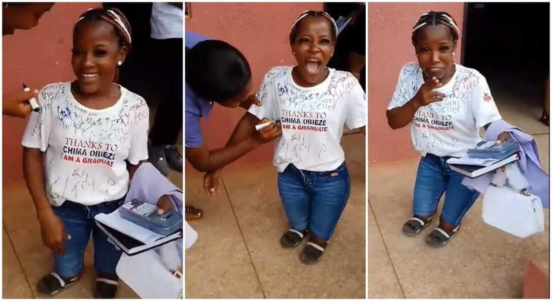 Photos of physically challenged lady dancing to celebrate graduation. Photos of physically challenged lady dancing to celebrate graduation.