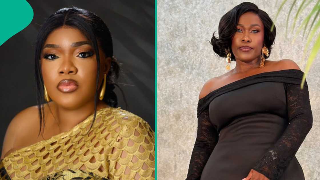 Toyin Abraham and Uche Jombo spotted at a party in Lagos.