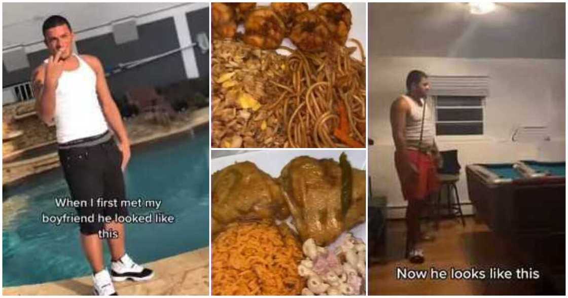 Boyfriend transformation, lady shows before and after of her lover, food, cook, boyfriend new look Boyfriend transformation, lady shows before and after of her lover, food, cook, boyfriend new look