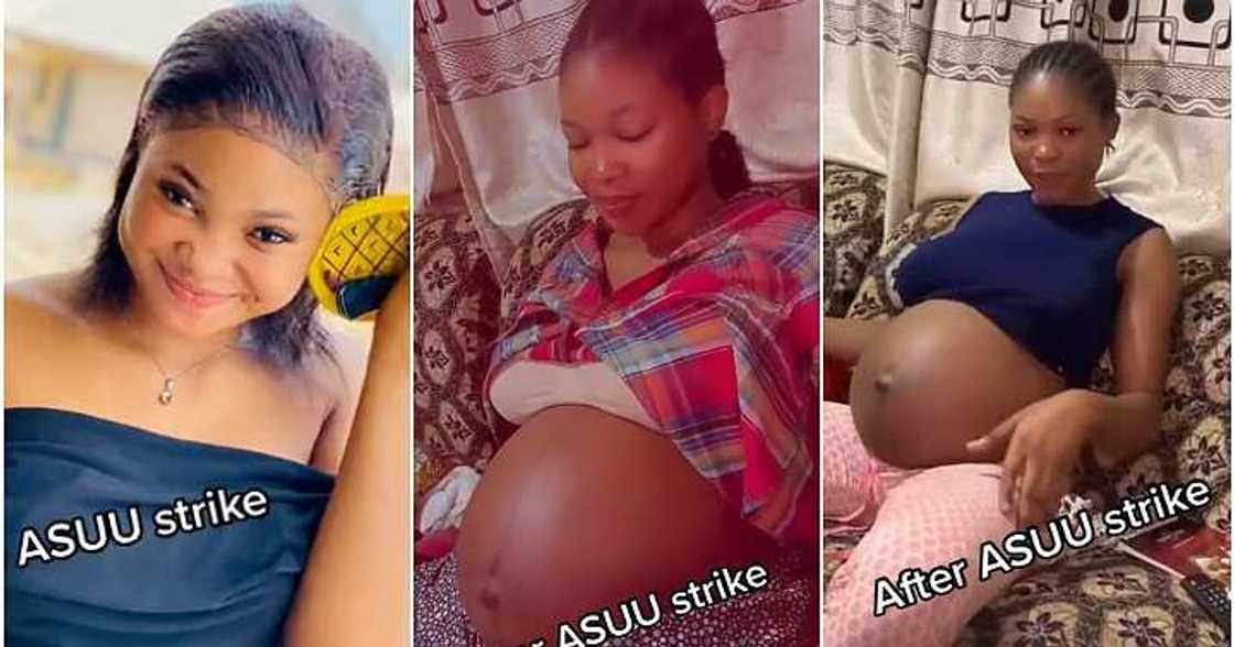 Lady blames pregnancy on ASUU, prolonged strike Lady blames pregnancy on ASUU, prolonged strike