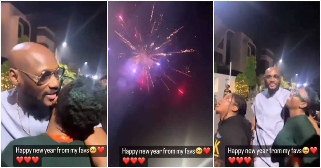 2baba and Annie Idibia celebrate New Year's Day watchingg fireworks display. 2baba and Annie Idibia celebrate New Year's Day watchingg fireworks display.