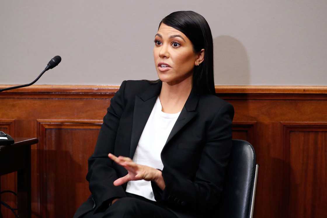 Kourtney Kardashian in the Russell Senate Office Building on 24 April 2018 in Washington, DC. Kourtney Kardashian in the Russell Senate Office Building on 24 April 2018 in Washington, DC.