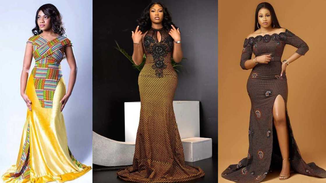 Mermaid-styled long Ankara dresses Mermaid-styled long Ankara dresses