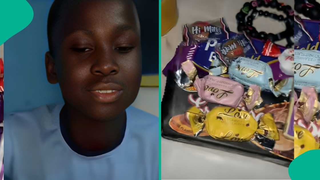 14-year-old boy prepares Valentine's Day gifts for girlfriend, begs his sister to help him wrap gifts for her. 14-year-old boy prepares Valentine's Day gifts for girlfriend, begs his sister to help him wrap gifts for her.