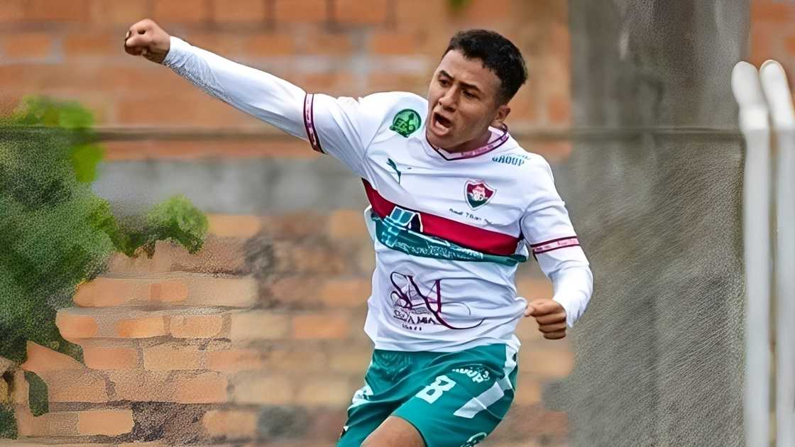 Helar Gonzales runs as he celebrates a goal Helar Gonzales runs as he celebrates a goal