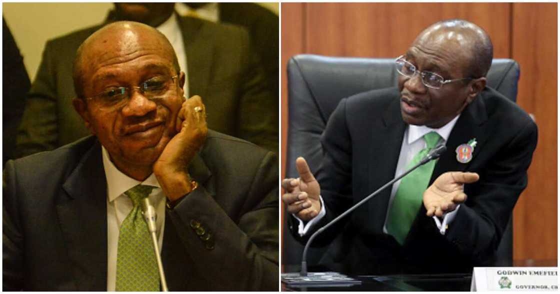 Suspended CBN governor/Godwin Emefiele/2-Count Charge