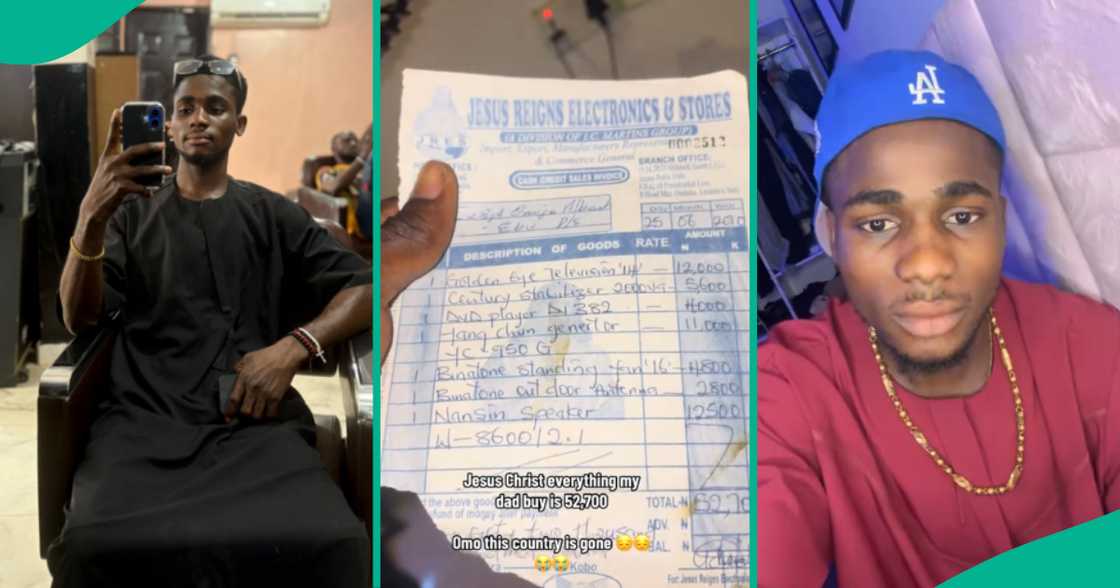 Man shares his father's old receipt showing how much he got TV, generator, other items in 2010 Man shares his father's old receipt showing how much he got TV, generator, other items in 2010