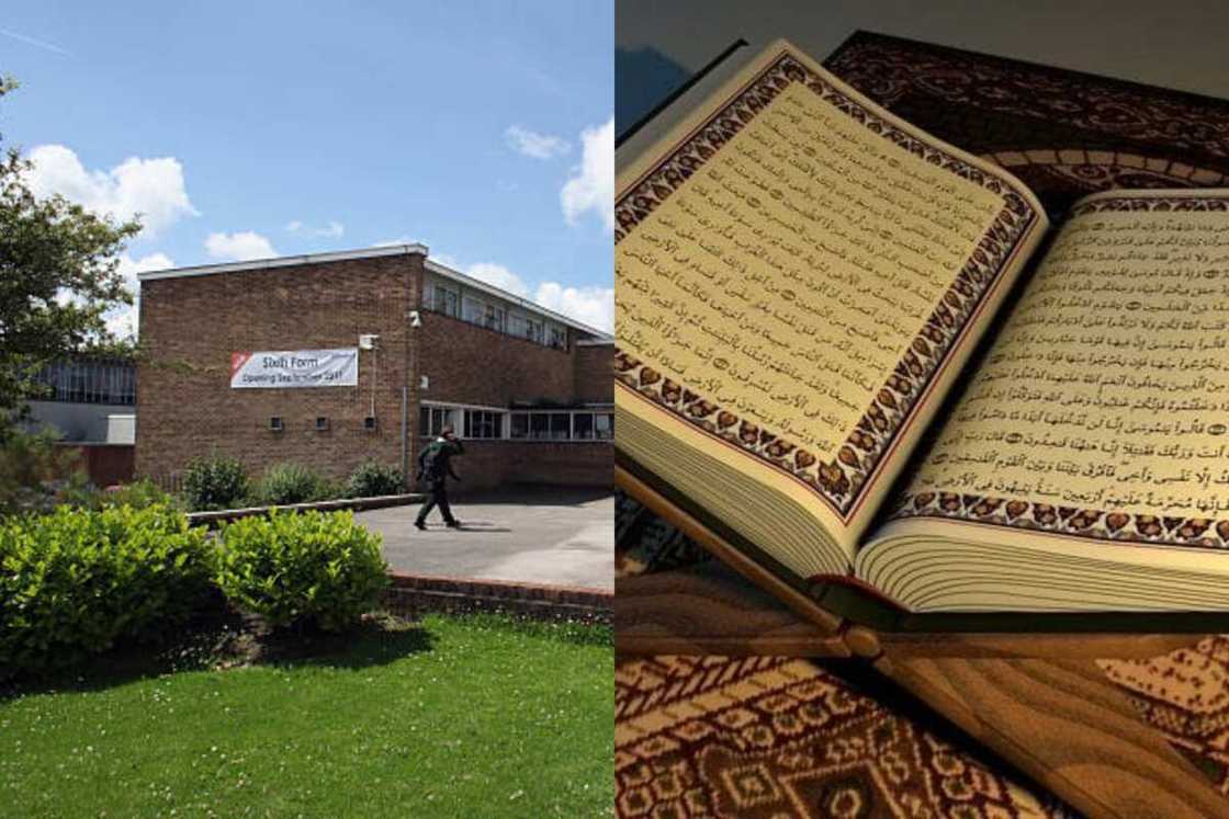 Two secondary school pupils have been suspended for ‘ripping up’ Qur’an. Two secondary school pupils have been suspended for ‘ripping up’ Qur’an.
