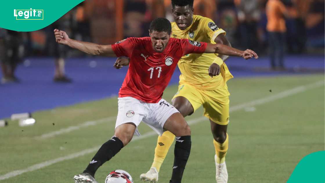Mohamed Elneny, Marshall Munetsi, Zimbabwe, AFCON 2019, Egypt. Mohamed Elneny, Marshall Munetsi, Zimbabwe, AFCON 2019, Egypt.