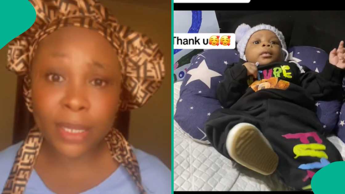 Lady gives birth to baby boy after expecting a girl.