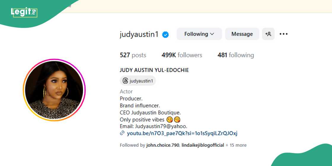 Judy Austin finally reads Yul Edochie into her bio again Judy Austin finally reads Yul Edochie into her bio again