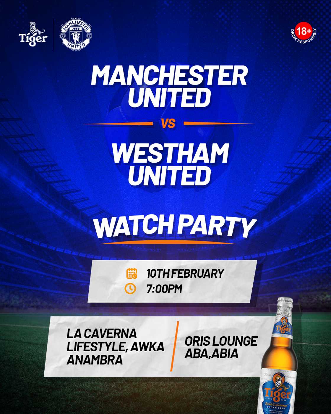 Tiger Beer: 5 moments to define the Manchester United VS West Ham watch party experience in the East Tiger Beer: 5 moments to define the Manchester United VS West Ham watch party experience in the East