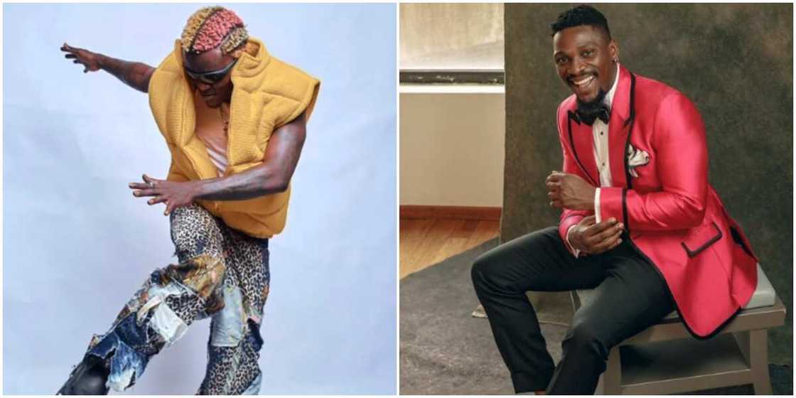 Portable dancing, Tobi Bakre on suit Portable dancing, Tobi Bakre on suit