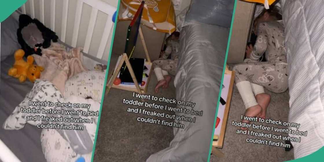 Little boy's sleeping position goes viral Little boy's sleeping position goes viral