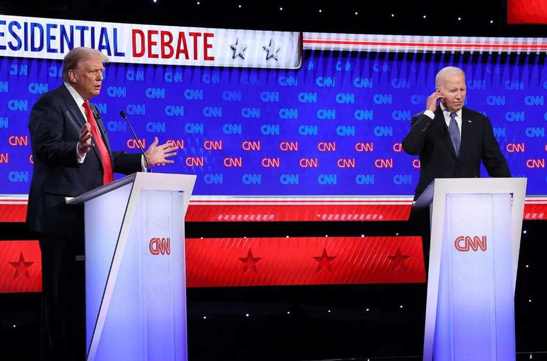 Bets on Donald Trump (L) regaining the US presidency have risen since his debate with incumbent Joe Biden last week Bets on Donald Trump (L) regaining the US presidency have risen since his debate with incumbent Joe Biden last week