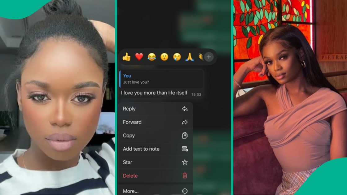 Lady mourns as she displays her late boyfriend's last text to her