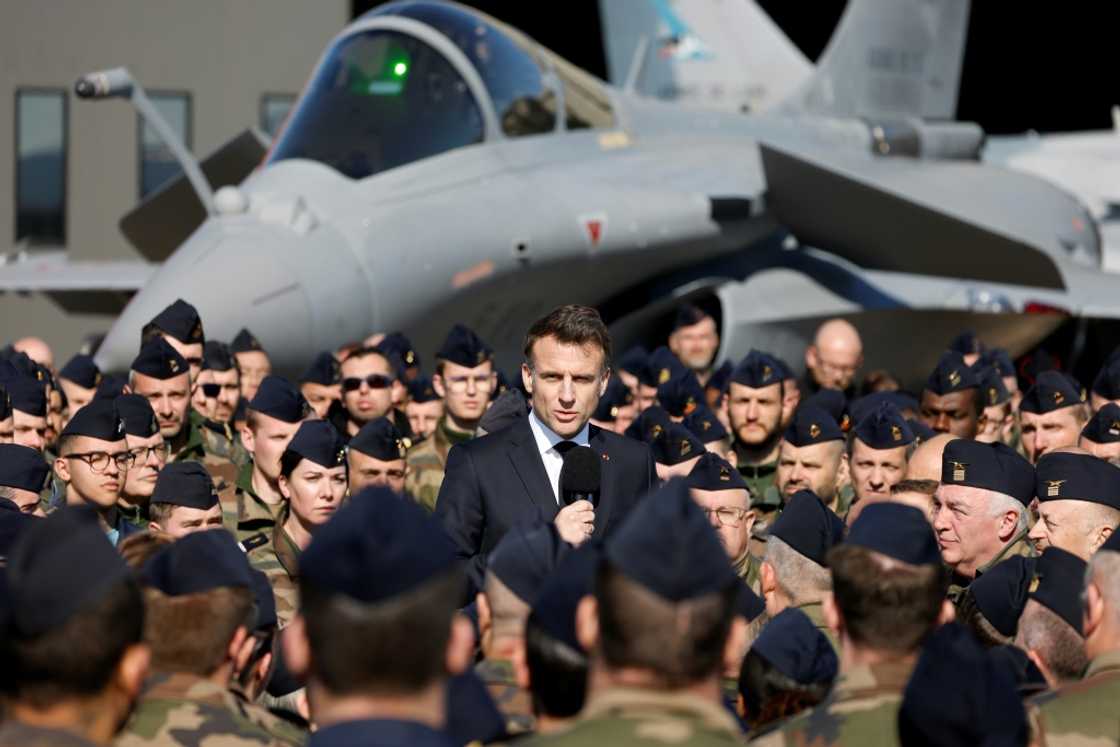 President Emmanuel Macron has said France was going to 'increase and accelerate Rafale orders'