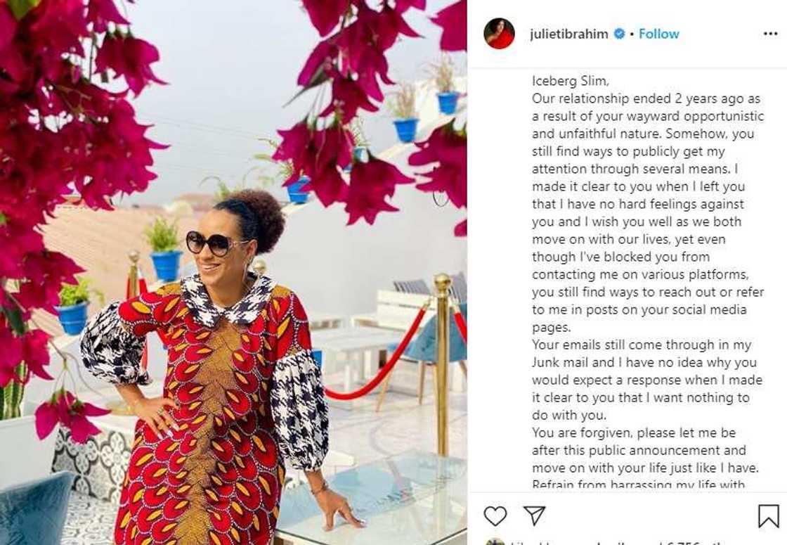 Juliet Ibrahim opens up on why her relationship with Iceberg Slim ended Juliet Ibrahim opens up on why her relationship with Iceberg Slim ended