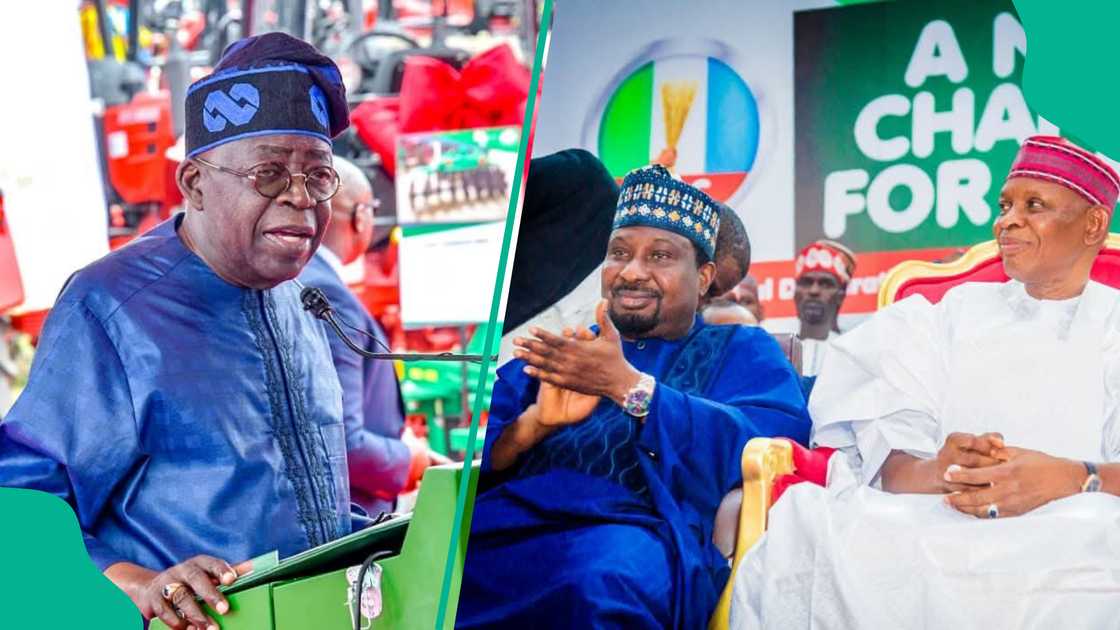 Tinubu ya yi magana da jagororin APC a Kano Tinubu ya yi magana da jagororin APC a Kano