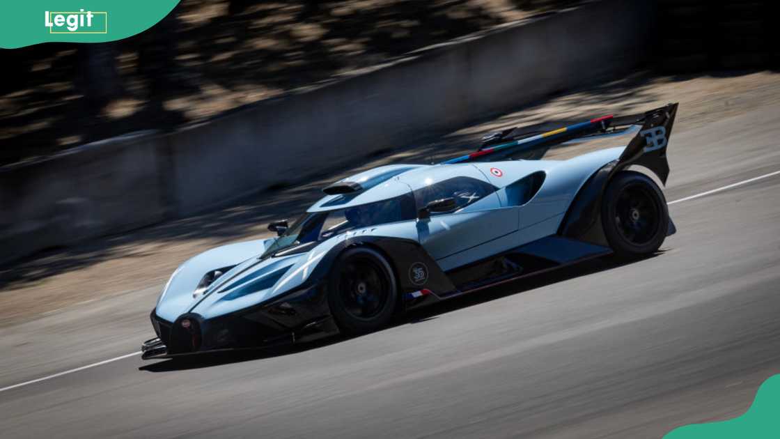 A Bugatti Bolide on the Cork Screw at Luguna Seca during Rolex Monterey Motorsports Reunion